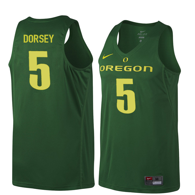Men Oregon Ducks #5 Tyler Dorsey College Basketball Jerseys Sale-Dark Green - Click Image to Close